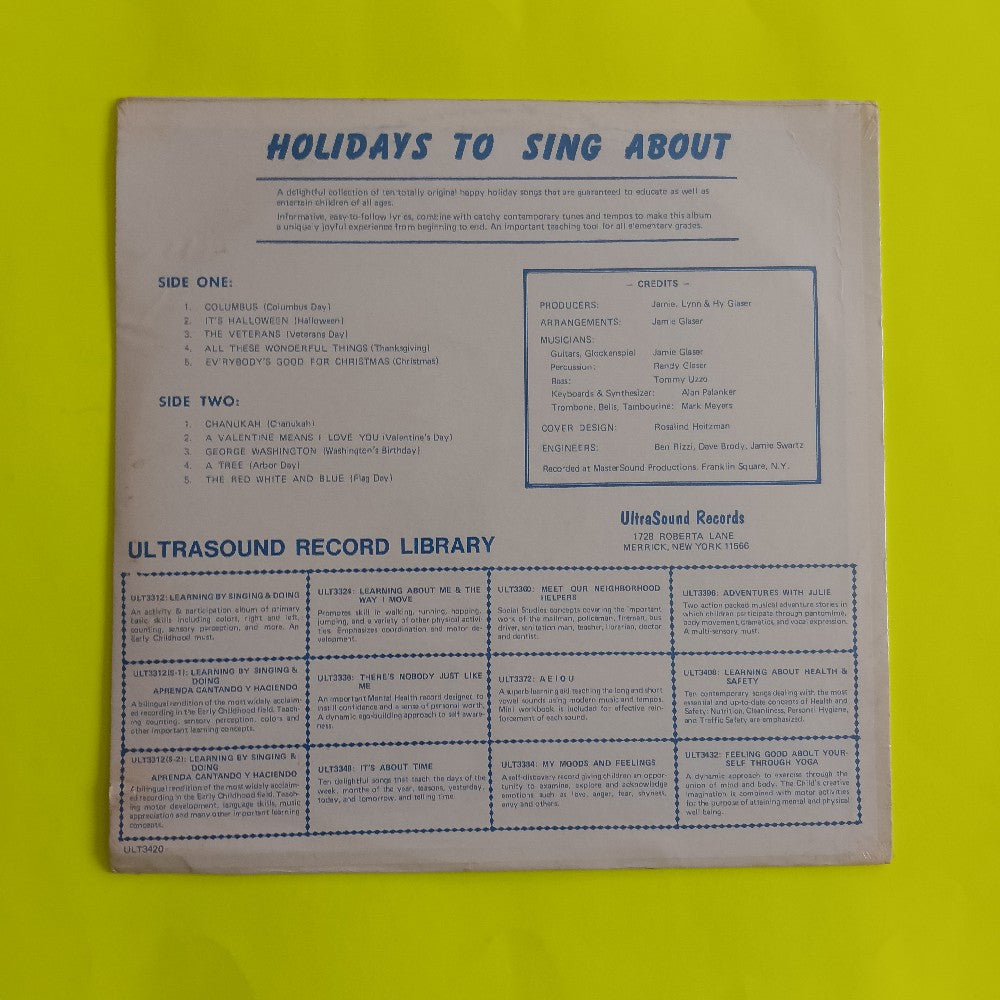 Jamie Glaser & Hy Glaser - Holidays To Sing About - 1979 - ULT 3420 - Used - Sealed - Vinyl