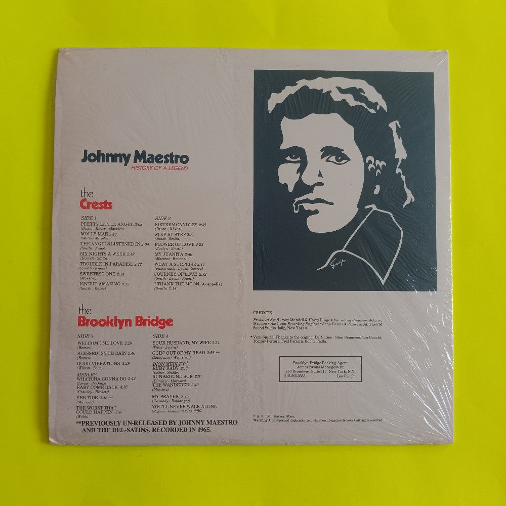 Johnny Maestro - History Of A Legend - 1981 - H 1000 - Used - EX - Vinyl