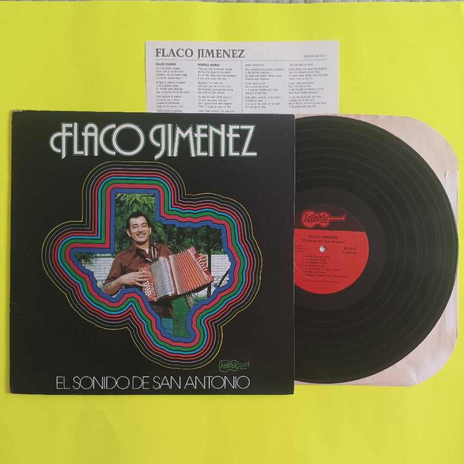Flavorful Jimenez - El Sonido De San Antonio - 1980 - Arhoolie 3014 - Used - VG++ - Vinyl