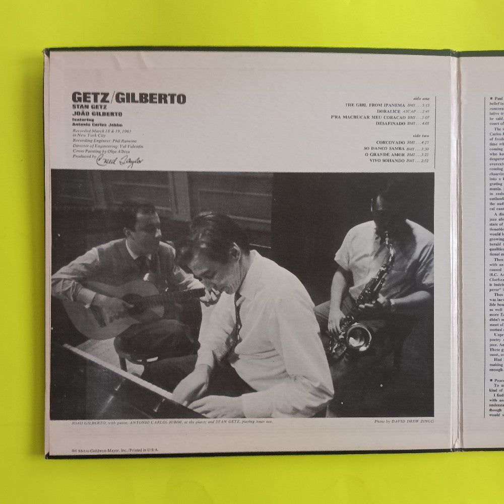Santana Getz / Joao Gilberto - Getz / Gilberto OG Mono - 1964 - V-8545 - Used - VG++ - Vinyl