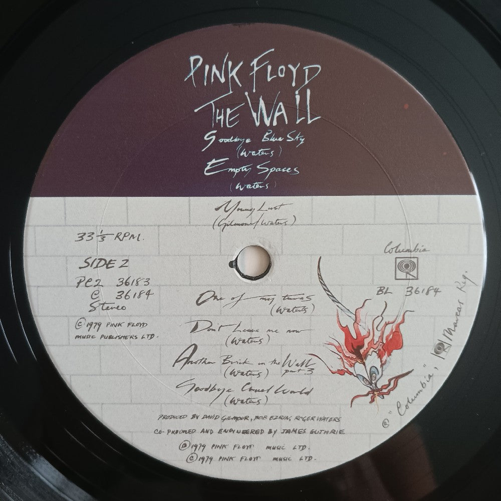 Pink Floyd - The Wall OG W. Insert - 1979 - PC2 36183 - Used - VG++ - Vinyl