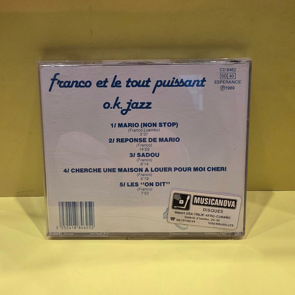 Franco - Franco Et Le Tout Puissant O.K. Jazz - 1989 - CD 8462 - Used - VG++ - CDs