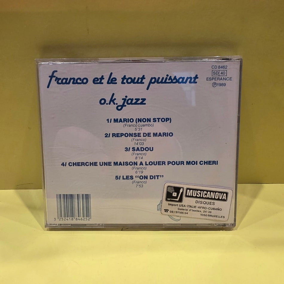 Franco - Franco Et Le Tout Puissant O.K. Jazz - 1989 - CD 8462 - Used - VG++ - CDs