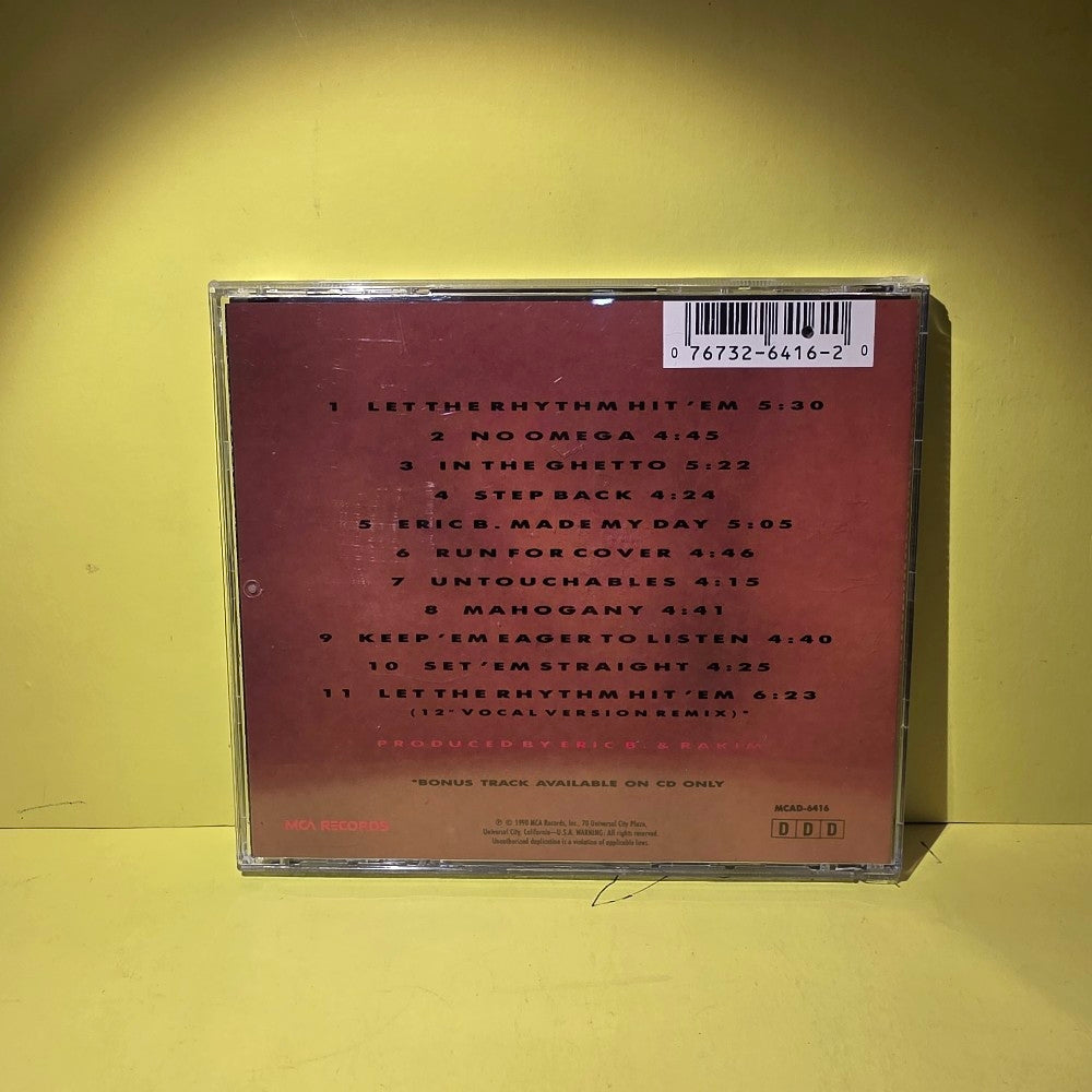 Eric B. & Rakim - Let The Rhythm Hit 'Em / Autographed  - 1990 - MCAD-6416 - Used - NM - CDs