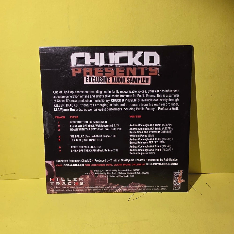 Chuck D - Presents Authentic Old School & New School Hip Hop Exclusive Audio Sampler AUTOGRAPHED - 2008 - New - Sealed - CDs
