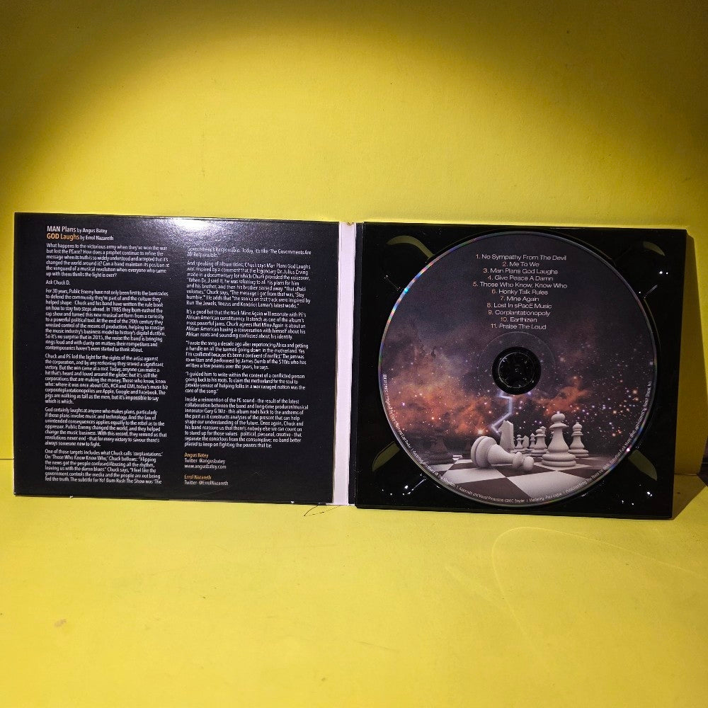 Public Enemy - Man Plans God Laughs / Autographed  - 2015 - SDER1016C - New - NM - CDs