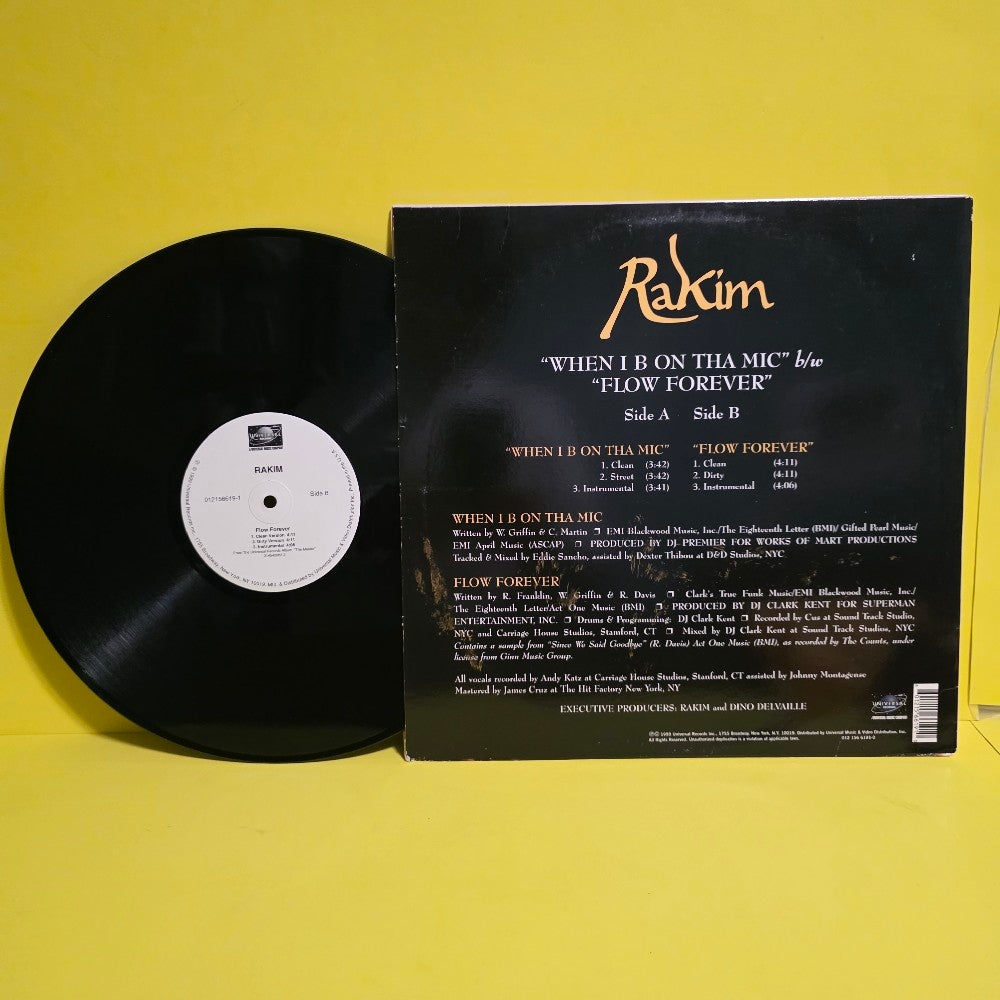 Rakim - When I B On Tha Mic / Flow Forever / Autographed  - 1999 - 012 156 619-0 - Used - EX - Vinyl