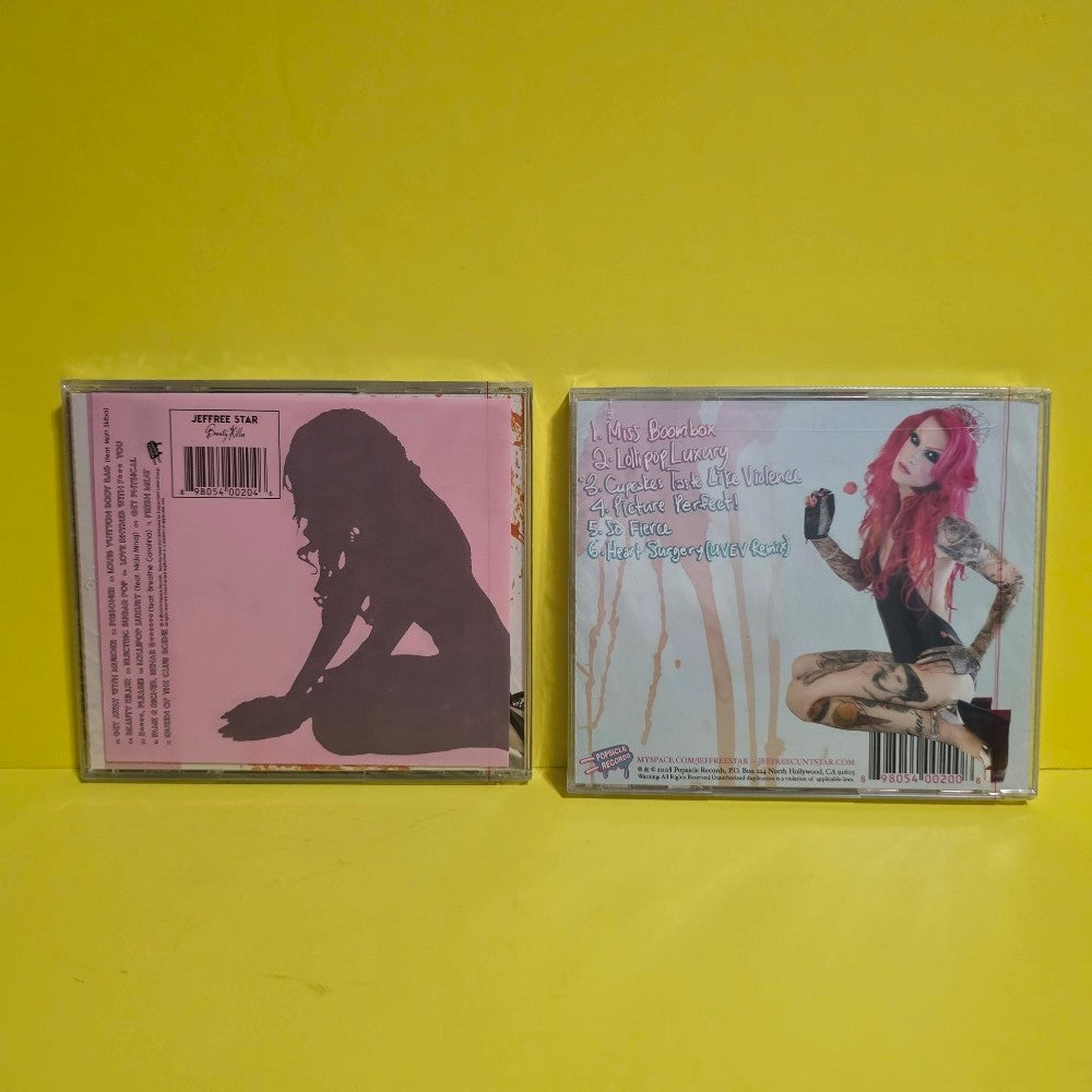 Jeffree Star - Lot Of 2 CDs Beauty Killer / Cupcakes Taste Like Violance - 2009 - PPS2-5004 - New - Sealed - CDs