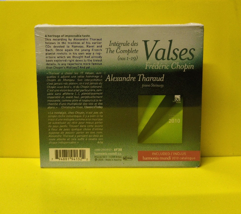 Chopin, Alexandre Tharaud - Integrale Des Valses - 2010 - HMX 2901927 - New - Sealed - CDs - Reissue - European Import - With Catalogue