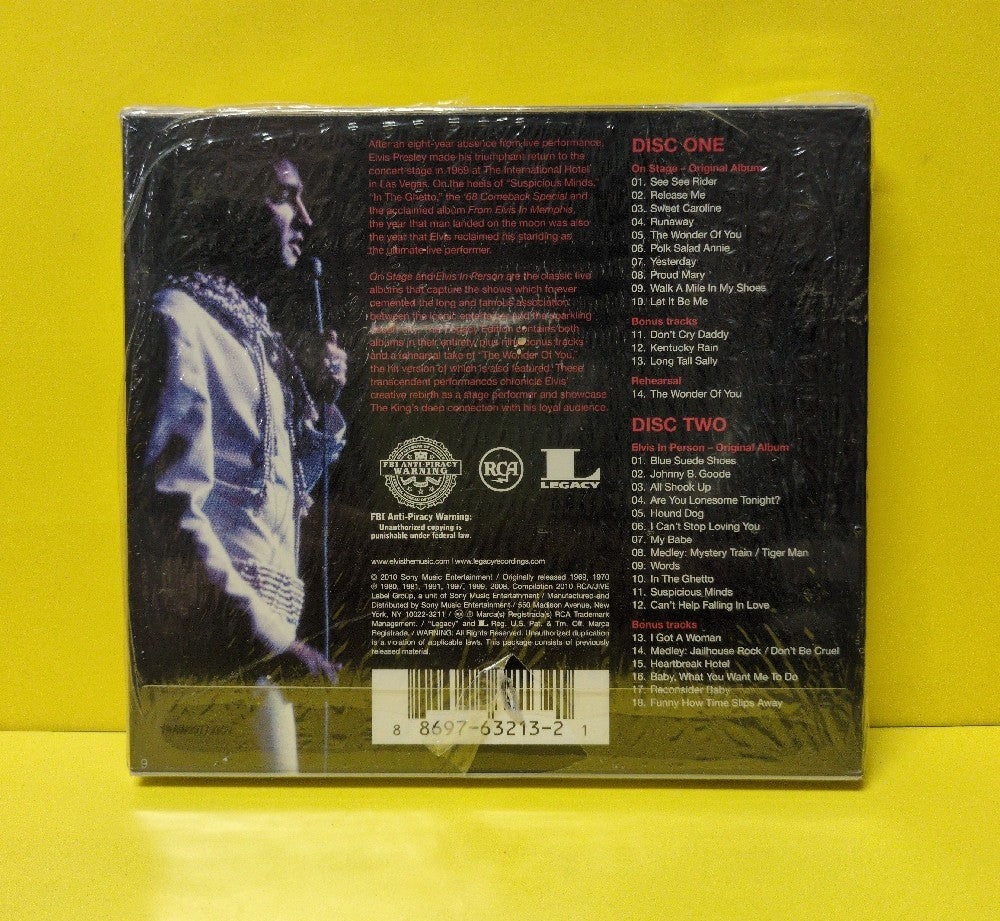 Elvis Presley - (February, 1970) On Stage - 2010 - 88697 63213 2 - New - Sealed - CDs - 2xCD Set - Reissue - Legacy Edition