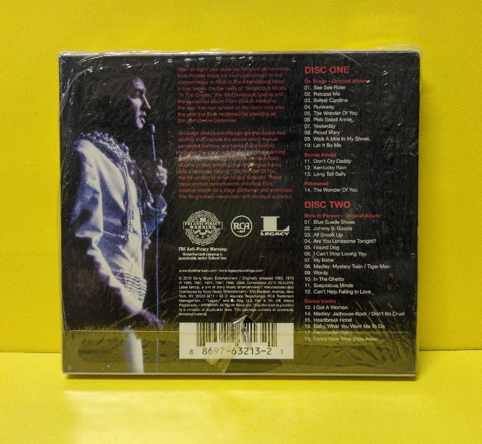 Elvis Presley - (February, 1970) On Stage - 2010 - 88697 63213 2 - New - Sealed - CDs - 2xCD Set - Reissue - Legacy Edition