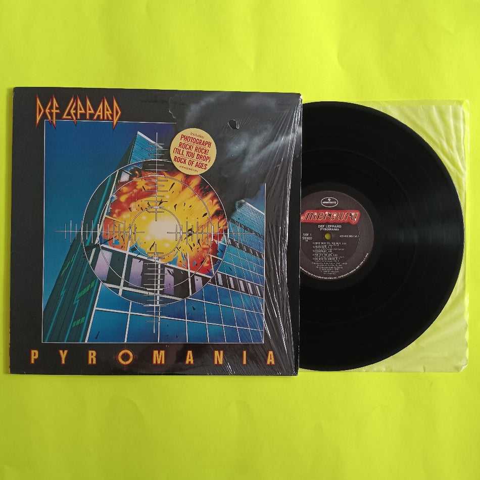 Def Leppard - Pyromania OG In Shrink W. Hype - 1983 - 810 308-1 M-1 - Used - EX - Vinyl