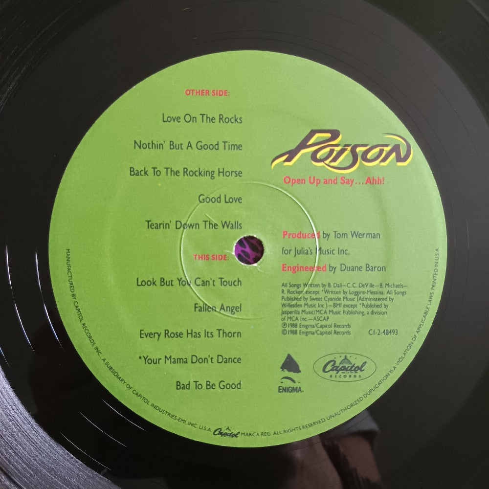 Poison - Open Up And Say Ahh! OG Uncensored - 1988 - C1-48493 - Used - VG++ - Vinyl