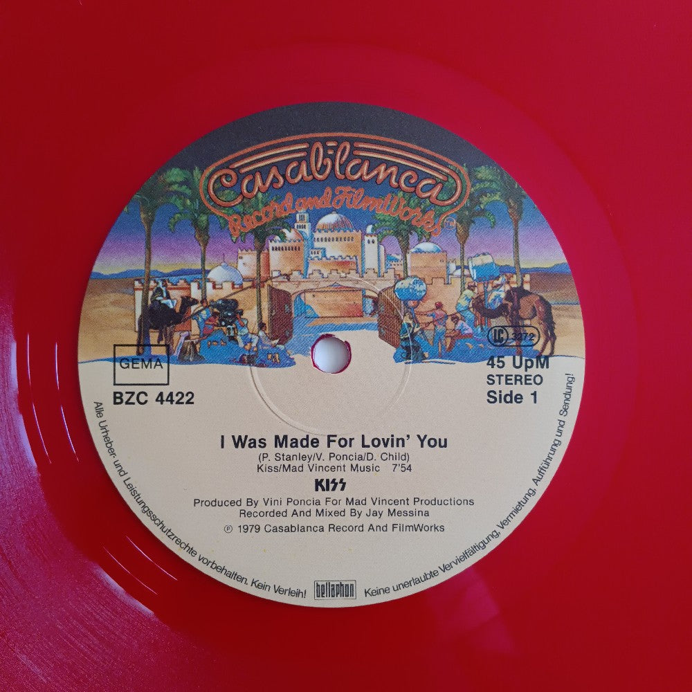 Kiss - I Was Made For Lovin' You GERMANY RED VINYL - 1979 - BZC 4422 - Used - VG+ - Vinyl
