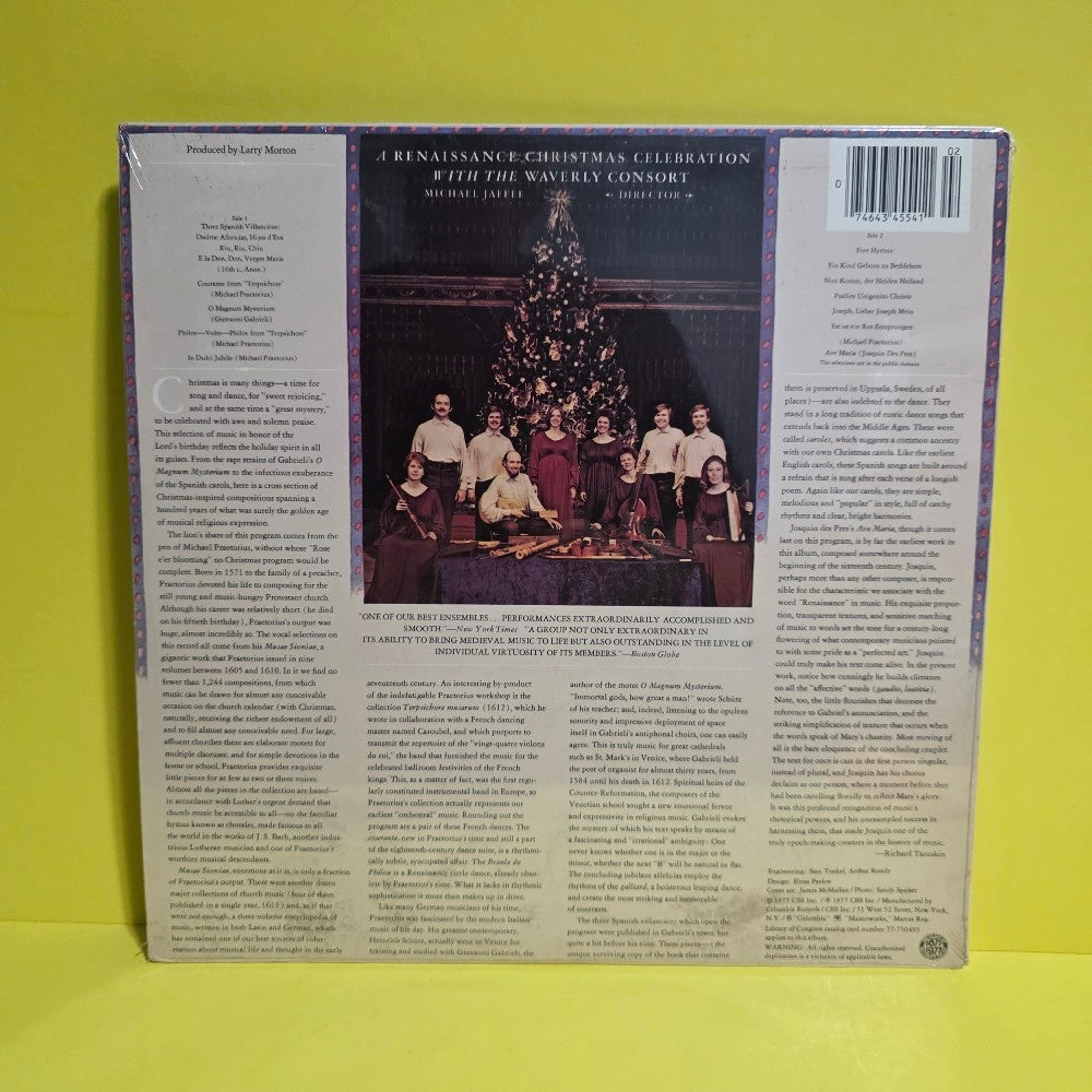 Waverly Consort, Michael Jaffee - A Renaissance Christmas Celebration With The Waverly Consort - 1977 - 34554, M 34554 - New - Sealed - Vinyl