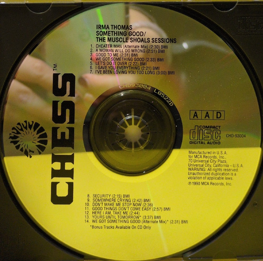 Irma Thomas - Something Good / The Muscle Shoals Sessions - 1990 - CHD 93004 - Used - EX - CDs
