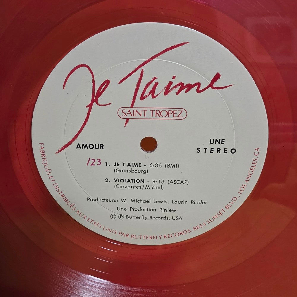 Saint Tropez - Je T'Aime / Gatefold Pink Vinyl  - 1979 - FLY 002 - Used - EX - Vinyl