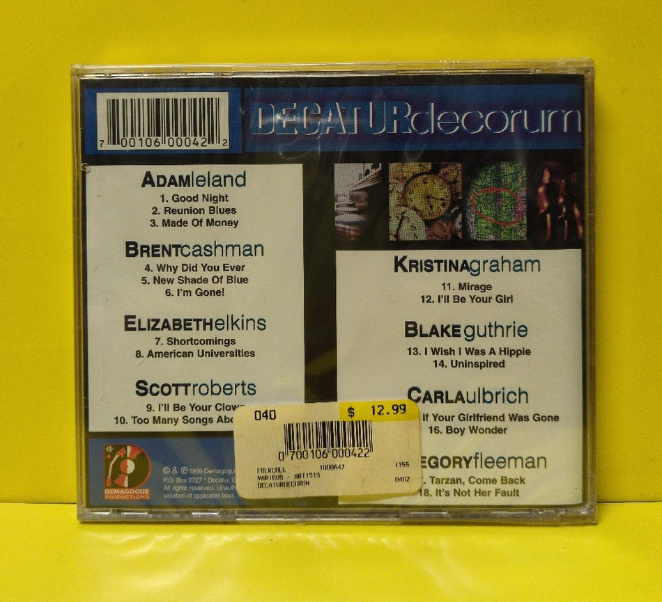 Various - Decatur Decorum - 1999 - DEM-004 - New - Sealed - CDs