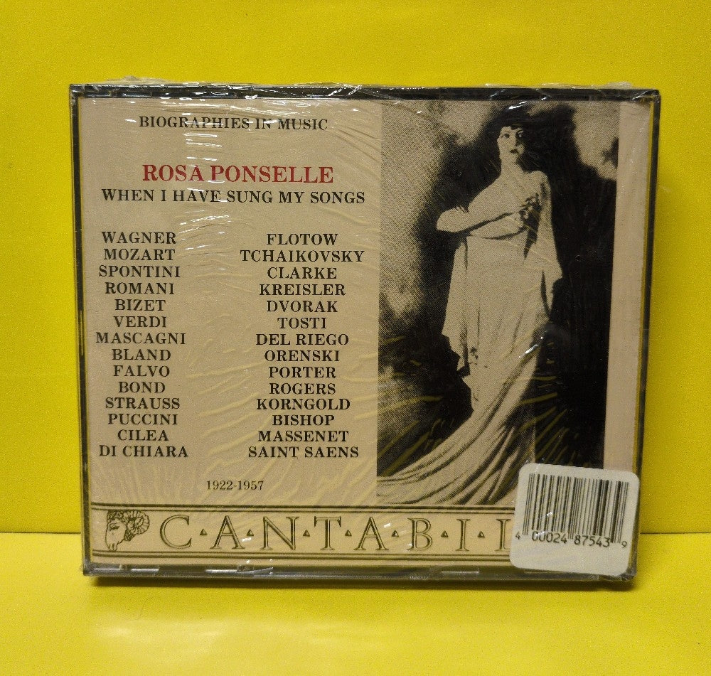 Rosa Ponselle - When I Have Sung My Songs 1922-1957 - BIM-701-2 - New - Sealed - CDs - 2xCD