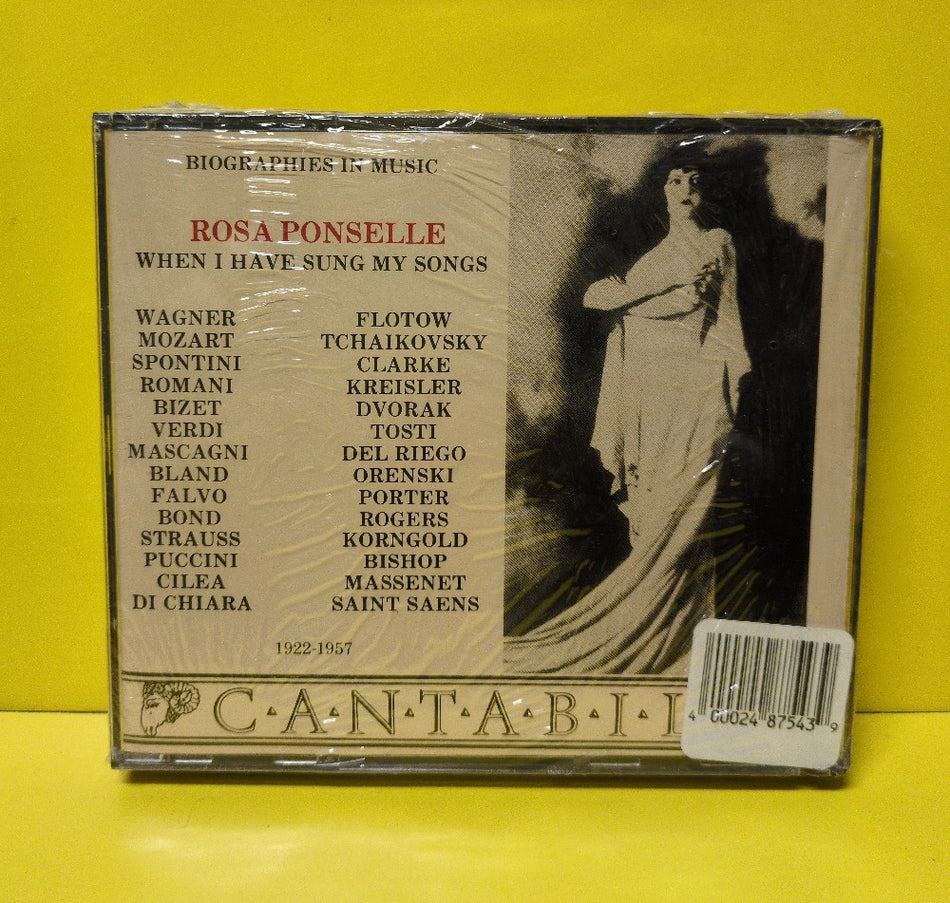 Rosa Ponselle - When I Have Sung My Songs 1922-1957 - BIM-701-2 - New - Sealed - CDs - 2xCD