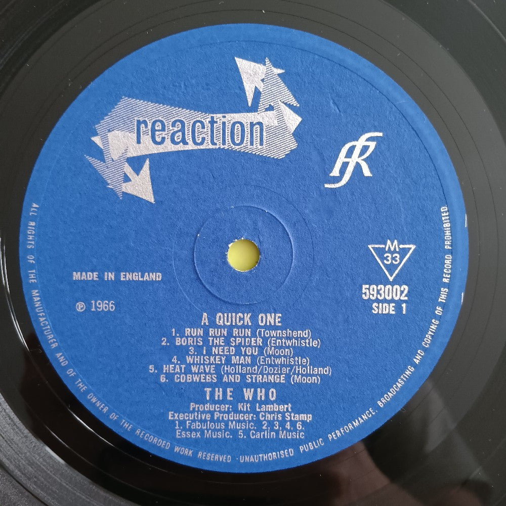 The Who - A Quick One UK OG MONO - 1966 - 593 002 - Used - VG+ - Vinyl