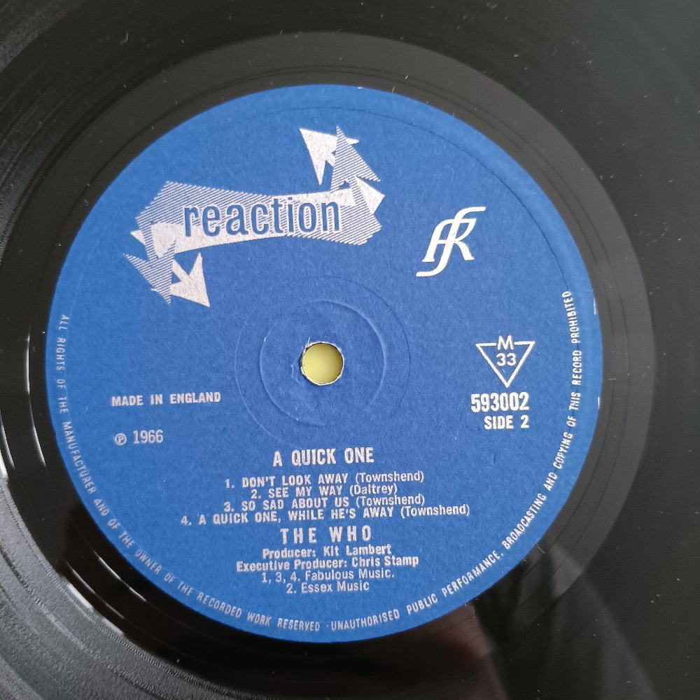 The Who - A Quick One UK OG MONO - 1966 - 593 002 - Used - VG+ - Vinyl