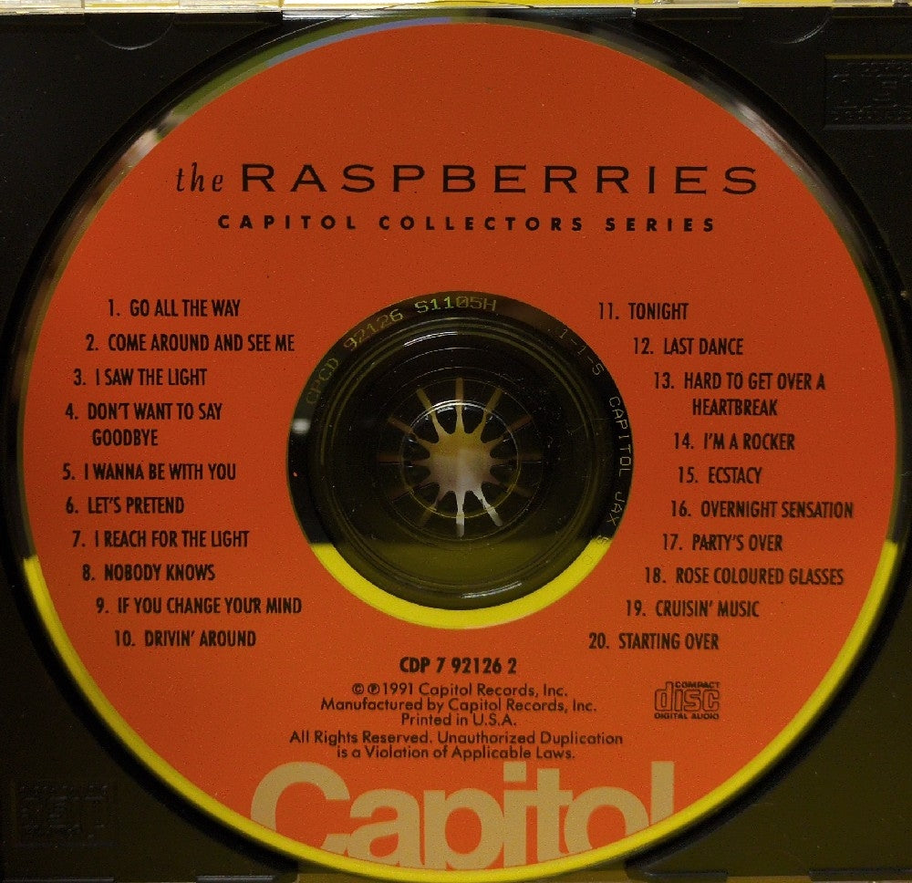 The Raspberries - Capitol Collectors Series - 1991 - CDP 7 92126 2 - Used - EX - CDs