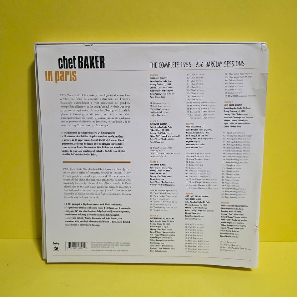 Chet Baker - In Paris:  The Complete 1955-1956 Barclay Sessions / RARE 8CDs Box Set - 2007 - 983839-7 - Used - NM - CDs