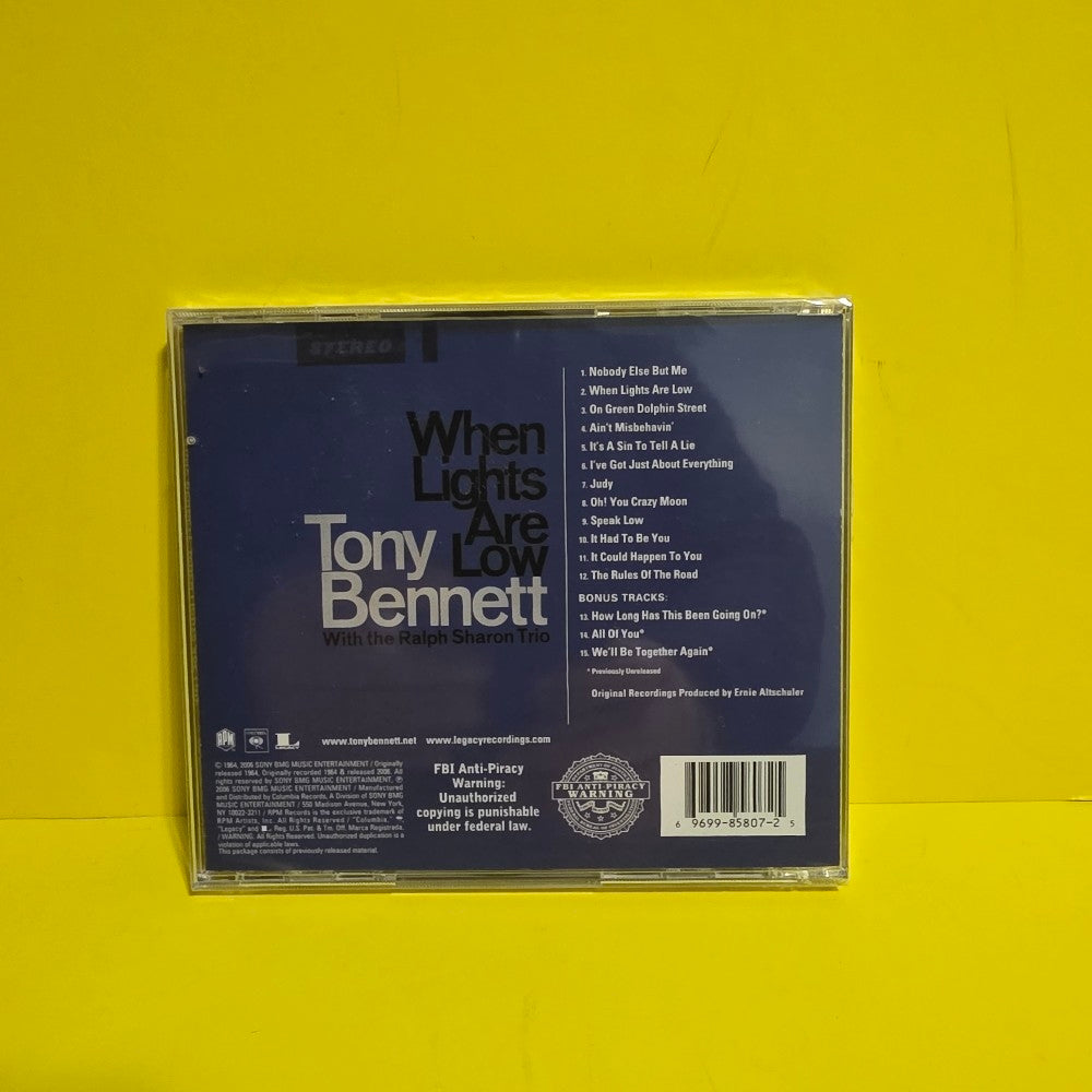 Tony Bennett - When Lights Are Low - 2006 - 69699858072 - New - Sealed - CDs