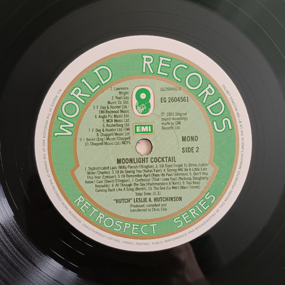 Hutch - Moonlight Cocktail UK - 1985 - EG 2604561 - Used - EX - Vinyl