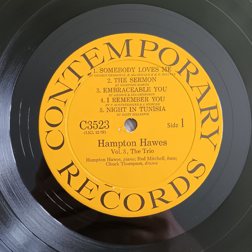 Hampton Hawes - Everybody Likes Hampton Hawes Vol. 3 The Trio OG MONO - 1956 - C3523 - Used - VG++ - Vinyl