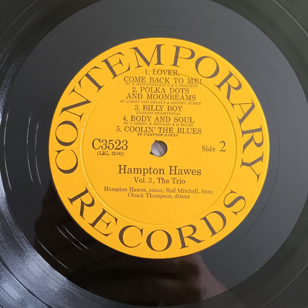Hampton Hawes - Everybody Likes Hampton Hawes Vol. 3 The Trio OG MONO - 1956 - C3523 - Used - VG++ - Vinyl