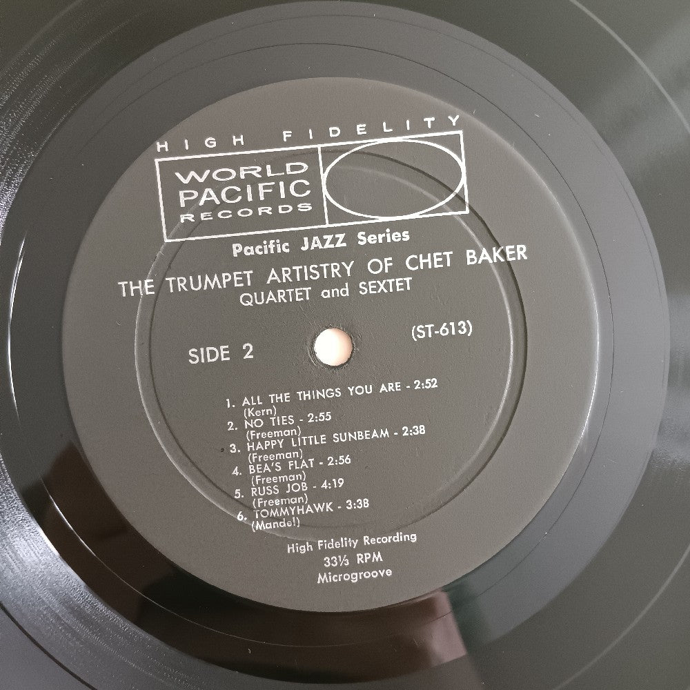 Chet Baker - The Trumpet Artistry of Chet Baker MONO - 1958 - WP 1206 / ST 612 - Used - VG++ - Vinyl