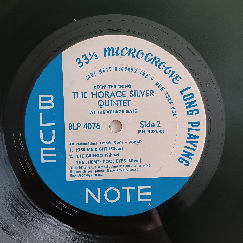 Horace Silver Quintet - Doin' the Thing At The Village Gate RVG P EAR MONO - 1962 - BLP 4076 - Used - VG++ - Vinyl