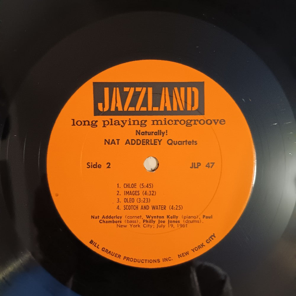Nat Adderly Quartets - Naturally! OG Orange DG - 1961 - JLP 47 - Used - VG++ - Vinyl