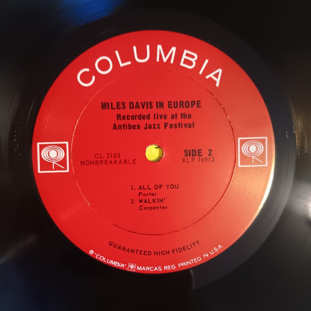 Miles Davis - Miles In Europe OG 2 EYE MONO - 1964 - CL 2183 - Used - EX - Vinyl