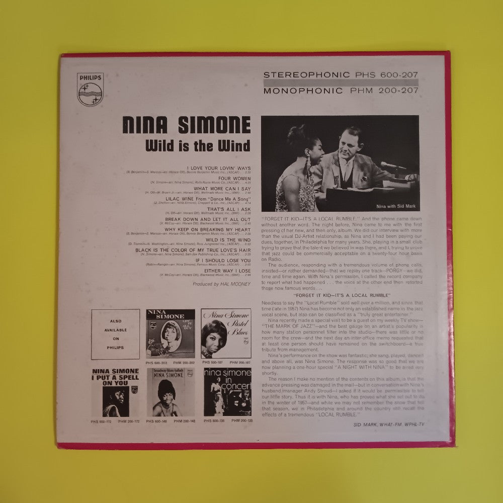 Nina Simone - Wild Is The Wind OG MONO MISPRINT - 1966 - PHM 200-207 - Used - EX - Vinyl