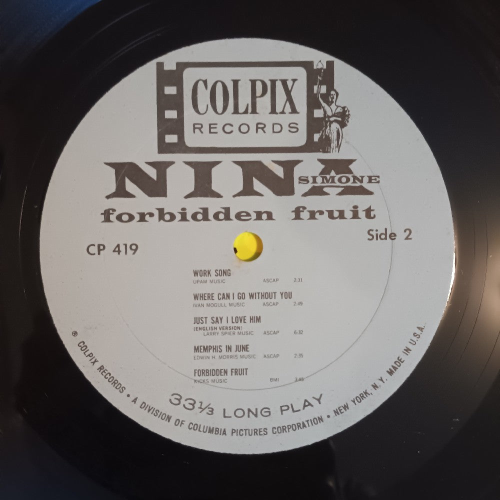 Nina Simone - Forbidden Fruit MONO - 1965 - CP 419 - Used - EX - Vinyl