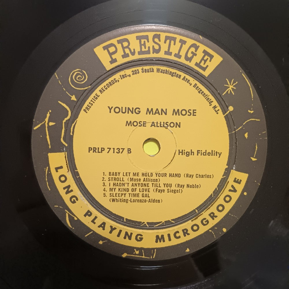 Moses Allison - Young Man Mose MONO BERGENFIELD - 1958 - PRLP 7137 - Used - VG++ - Vinyl
