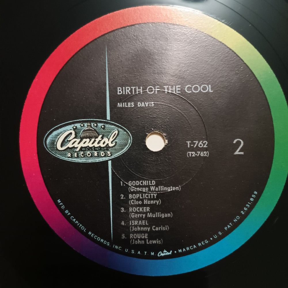 Miles Davis - Birth Of The Cool MONO RAINBOW LEFT LOGO - 1960 - T 762 - Used - VG++ - Vinyl