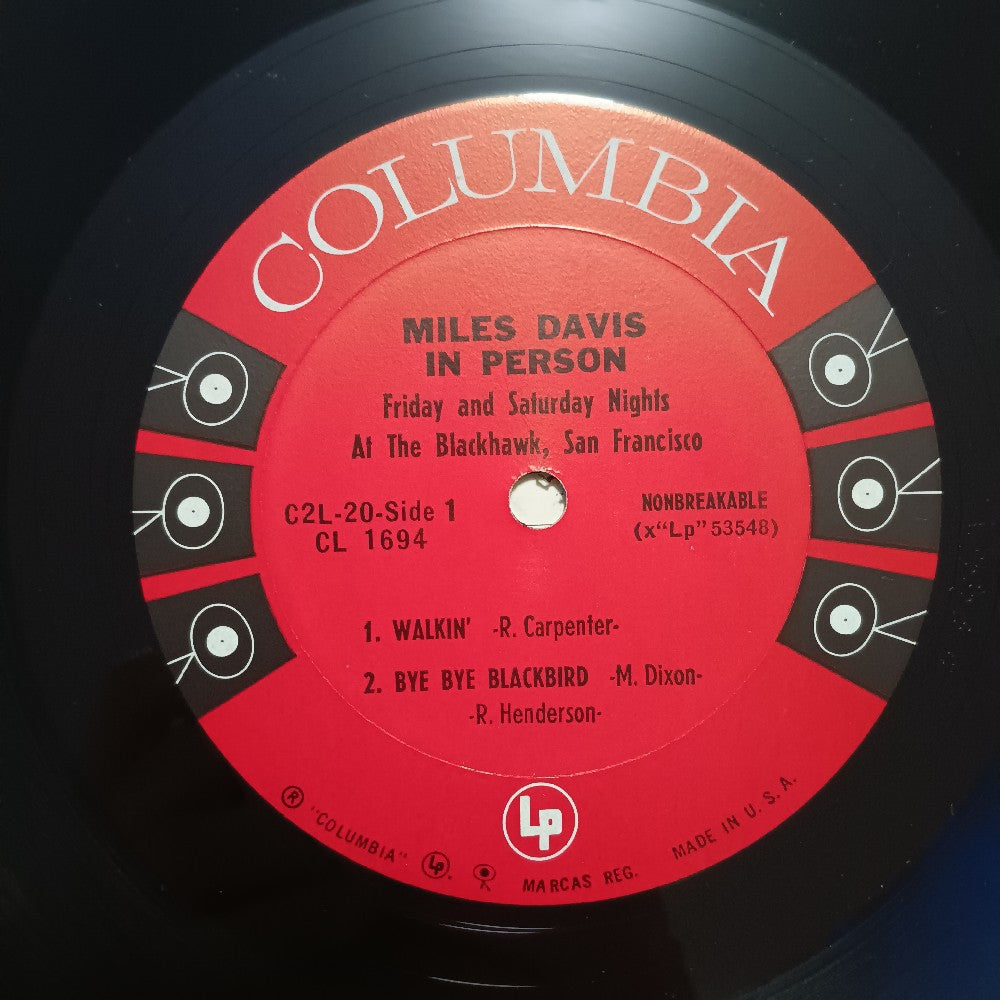 Miles Davis - In Person Fri & Sat At The Blackhawk OG MONO IN STEREO COVER - 1961 - CL 1694 / C2L 20 - Used - VG++ - Vinyl