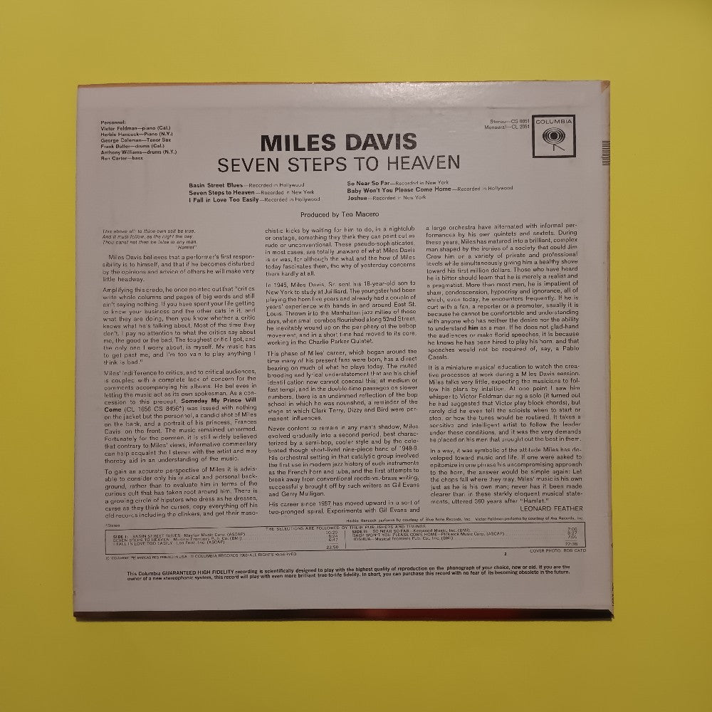 Miles Davis - Steps To Heaven OG MONO DG - 1963 - CL 2051 - Used - VG++ - Vinyl