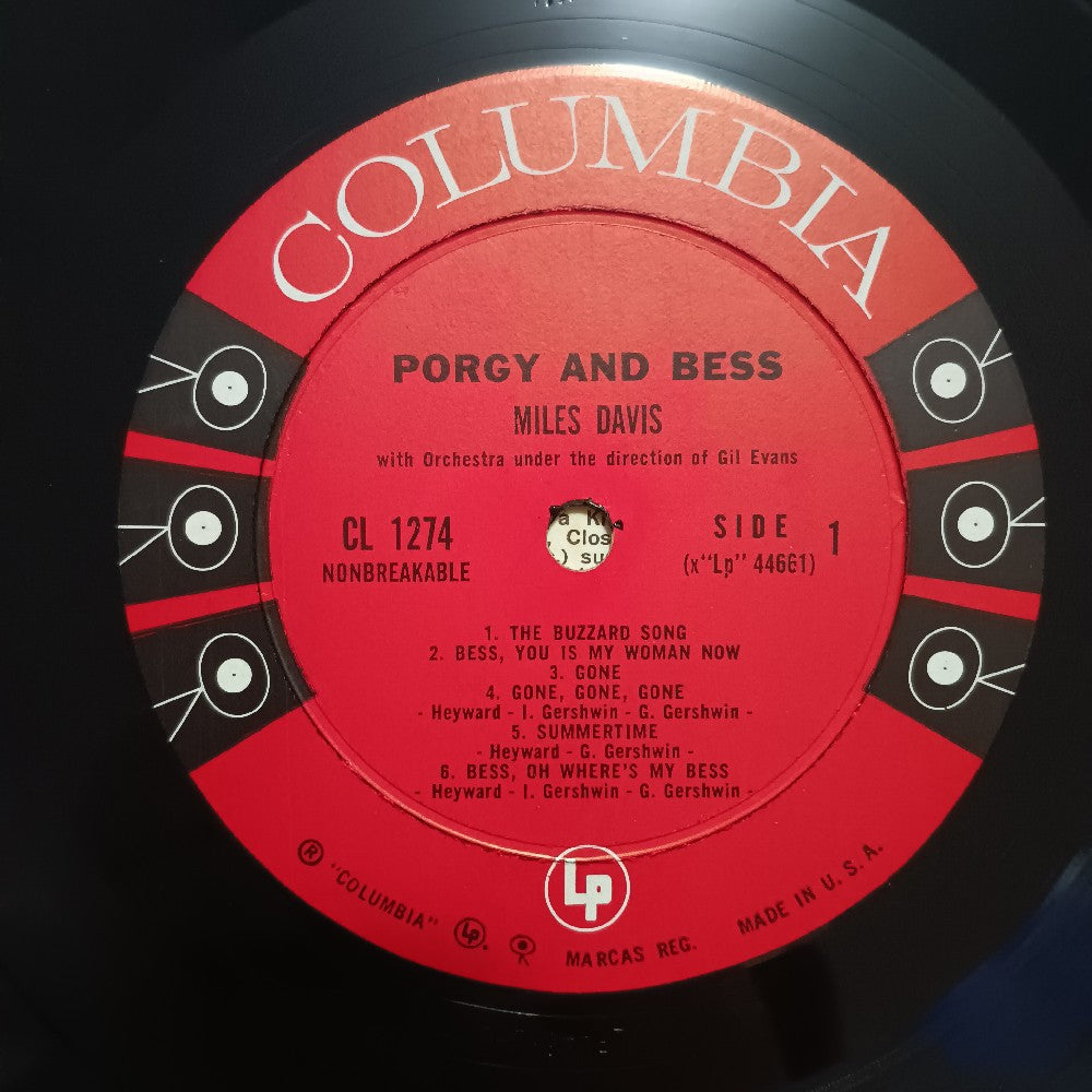 Miles Davis - Porgy And Bess OG 6 EYE MONO DG - 1959 - CL 1274 - Used - VG++ - Vinyl
