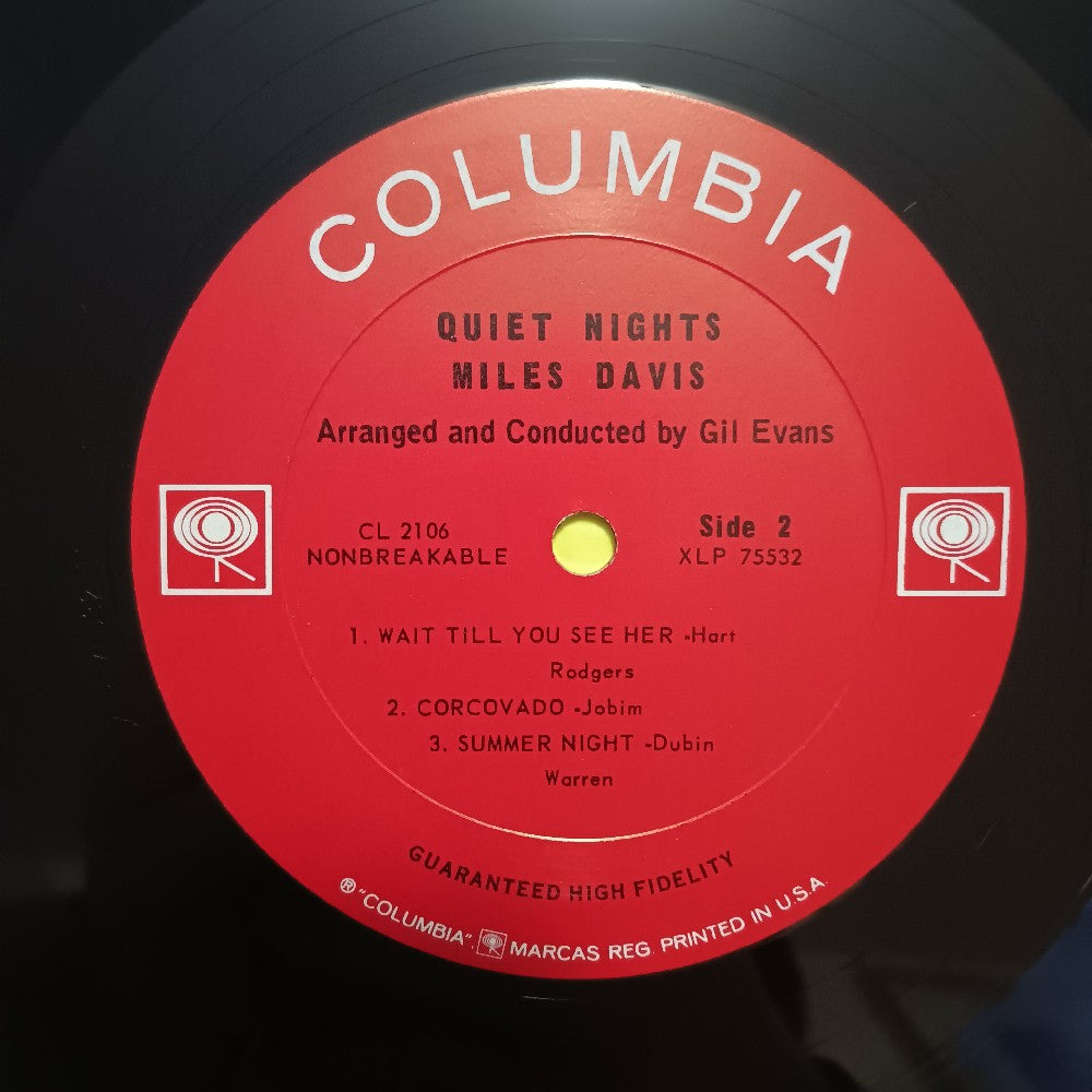Miles Davis - Quiet Nights OG MONO 2 EYE - 1964 - CL 2106 - Used - VG++ - Vinyl