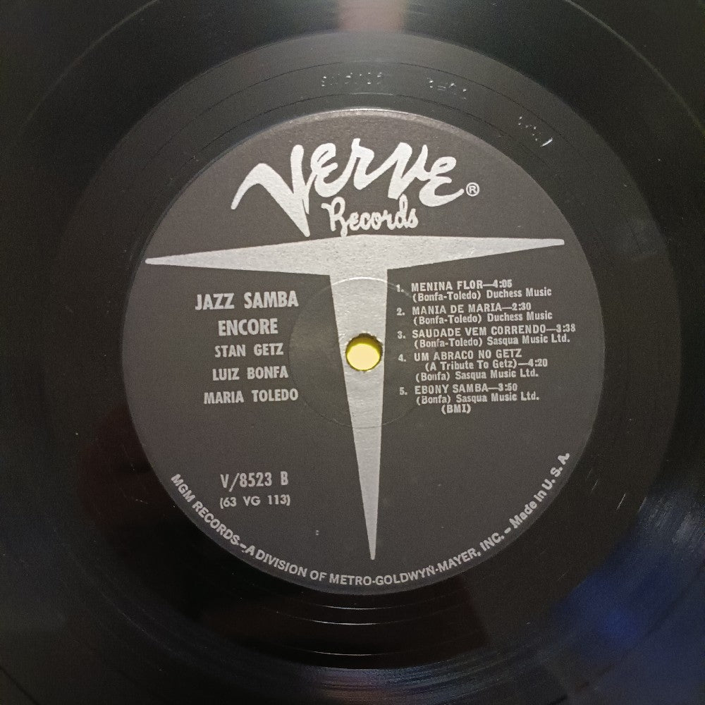 Stan Getz & Luis Bonfa - Jazz Samba Encore OG MONO - 1963 - V-8523 - Used - VG++ - Vinyl