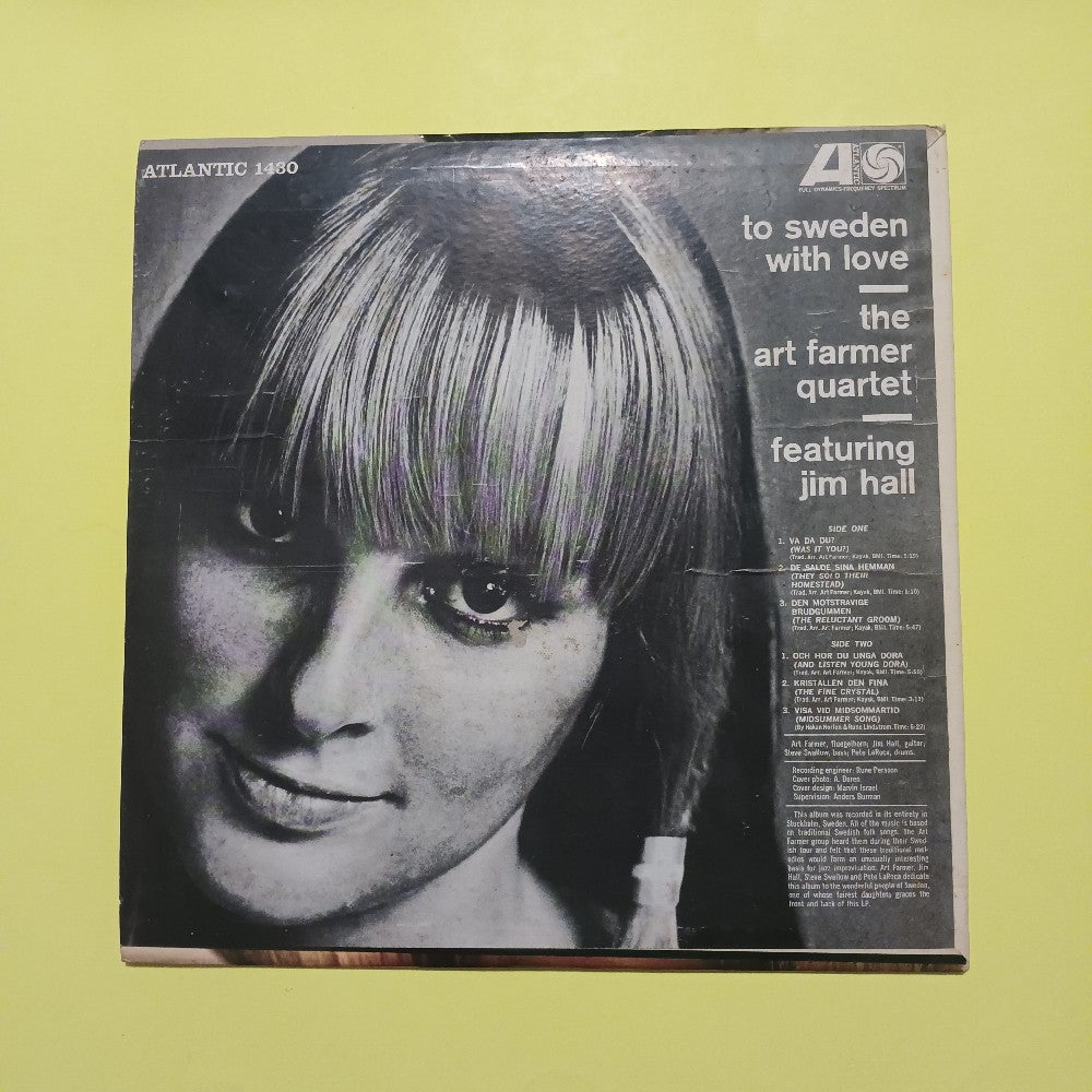 Art Farmer Quartet - To Sweden With Love OG MONO - 1964 - Atlantic 1430 - Used - VG++ - Vinyl