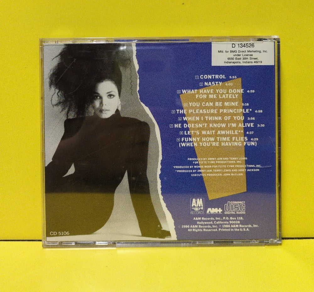 Janet Jackson - Control - CD 5106 / CD 3905 - Used - EX - CDs - BMG Club Edition - Reissue