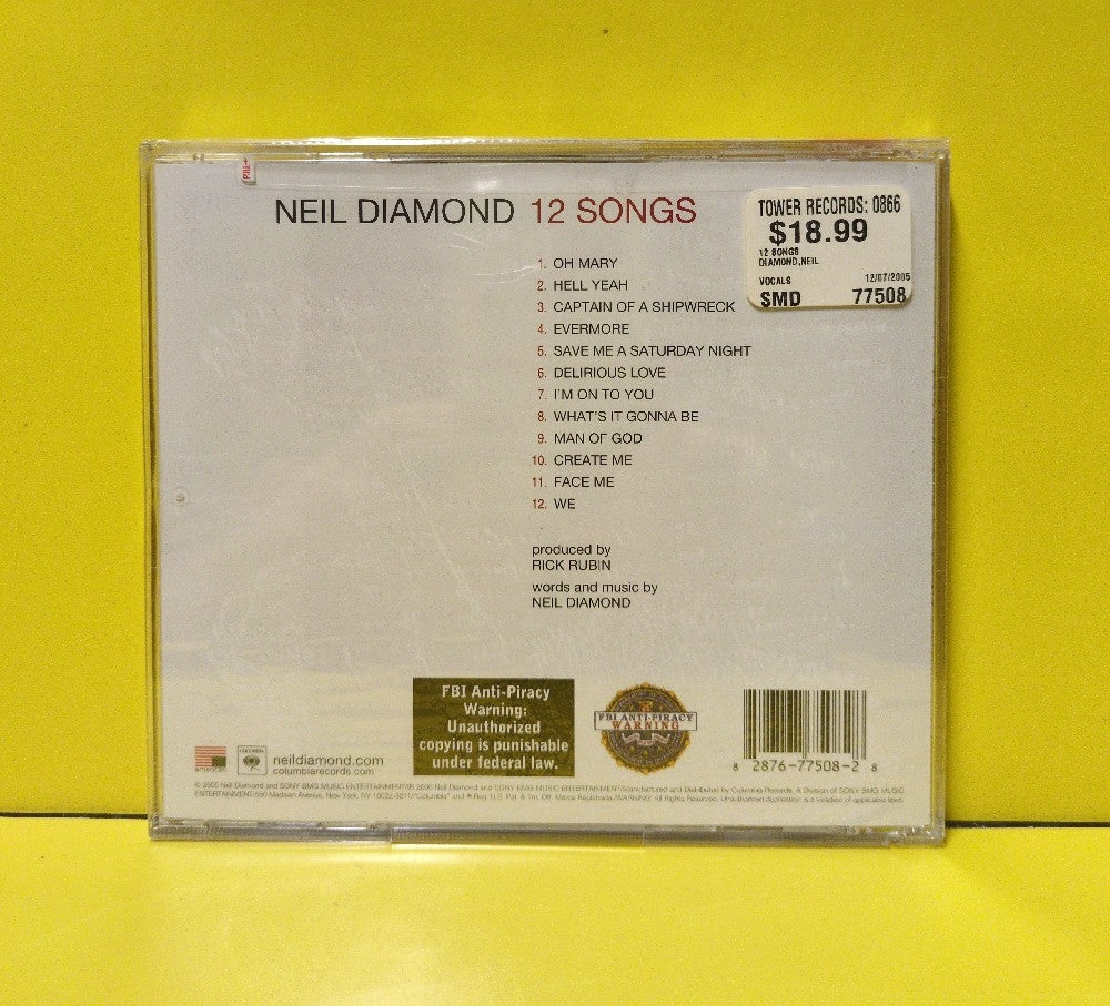 Neil Diamond - 12 Songs - 2005 - 8-2876-77508-2 - New - Sealed - CDs