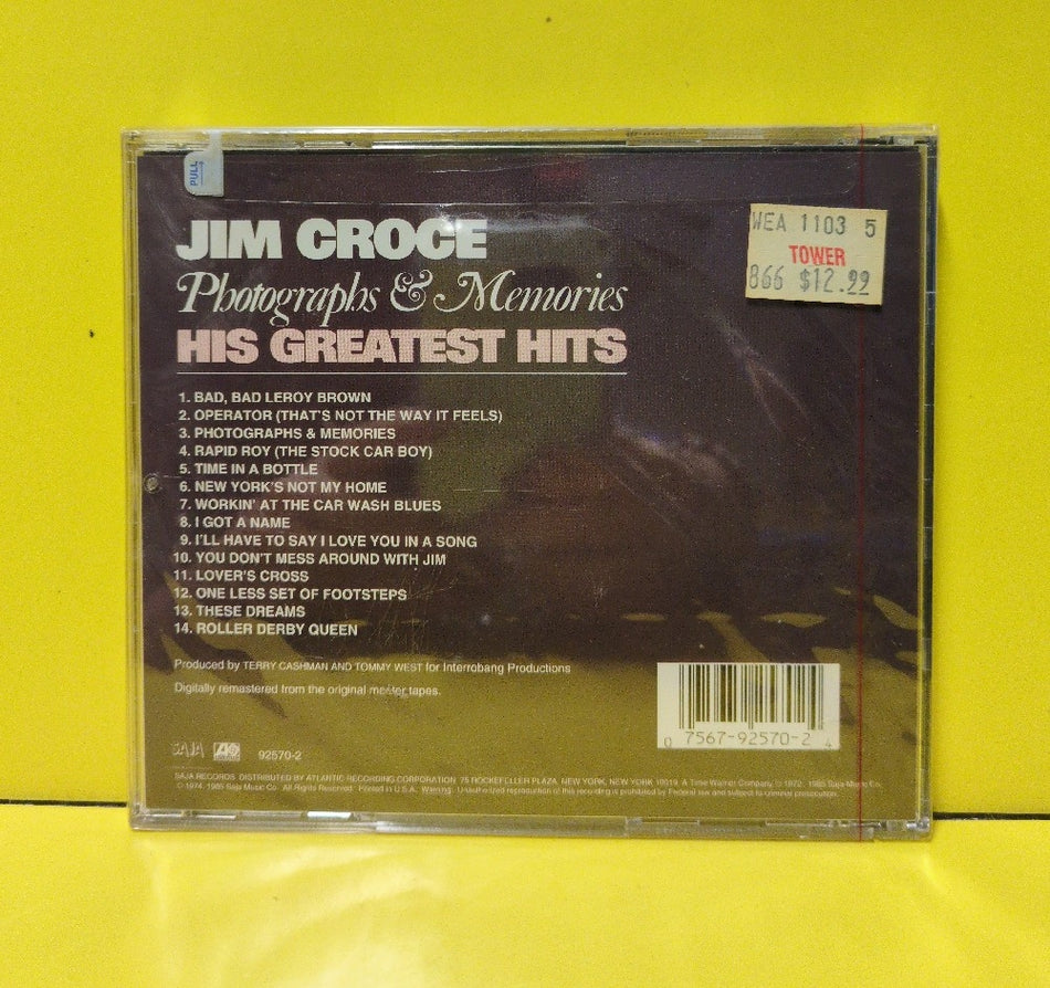 Jim Croce - Photographs & Memories (His Greatest Hits) - 92570-2 - New - Sealed - CDs - Reissue - Remastered