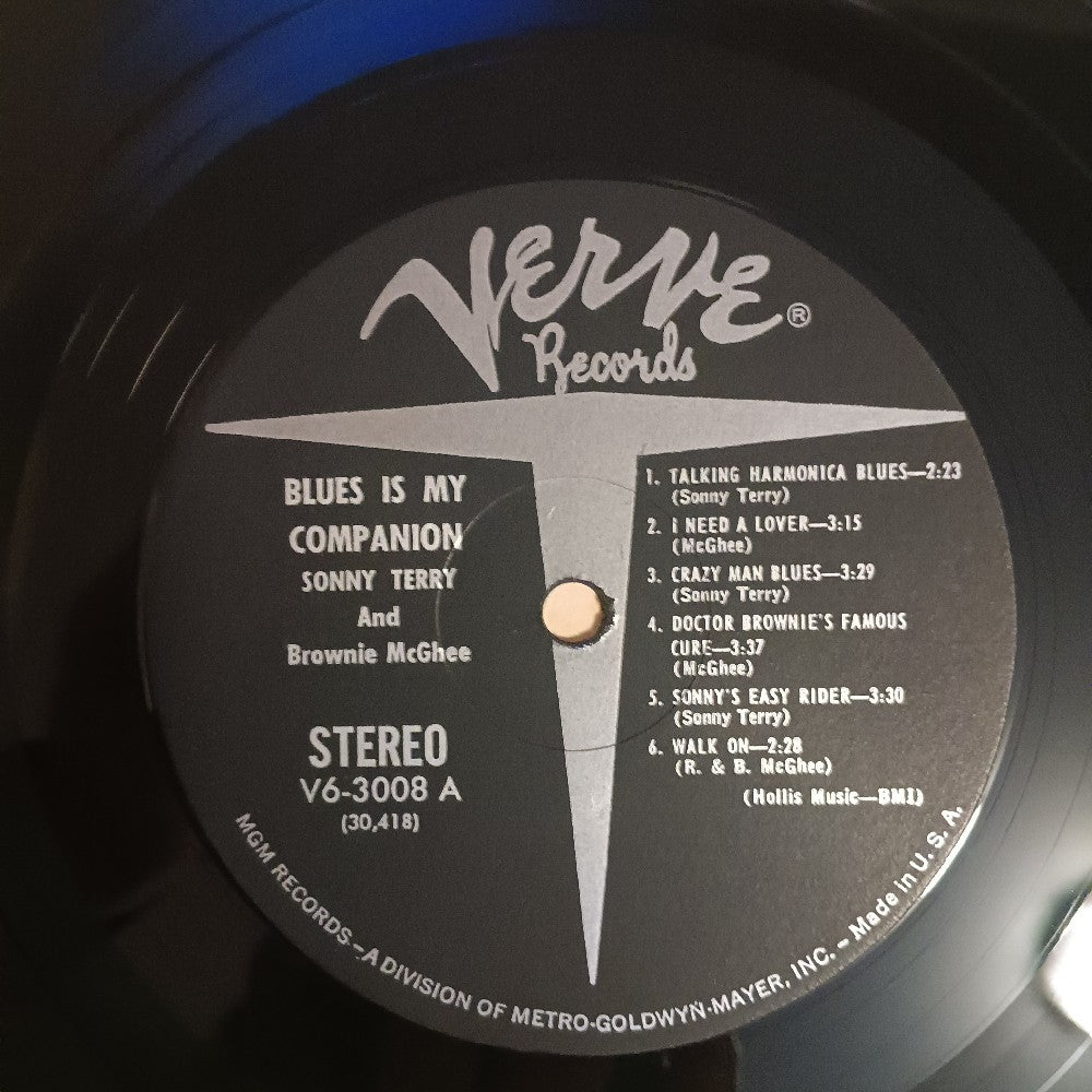 Sonny Terry & Brownie McGhee - Blues Is My Companion - 1961 - V6-3008 - Used - EX - Vinyl